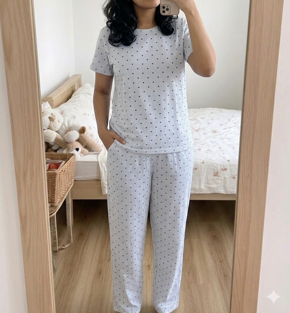 Sailor Heart Stripes loungewear for women